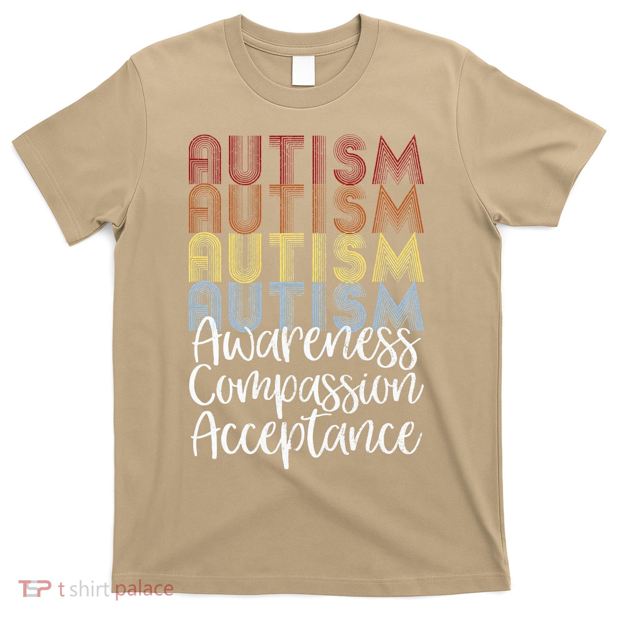 Retro Vintage Autism Awareness With Distressed Text T-Shirt
