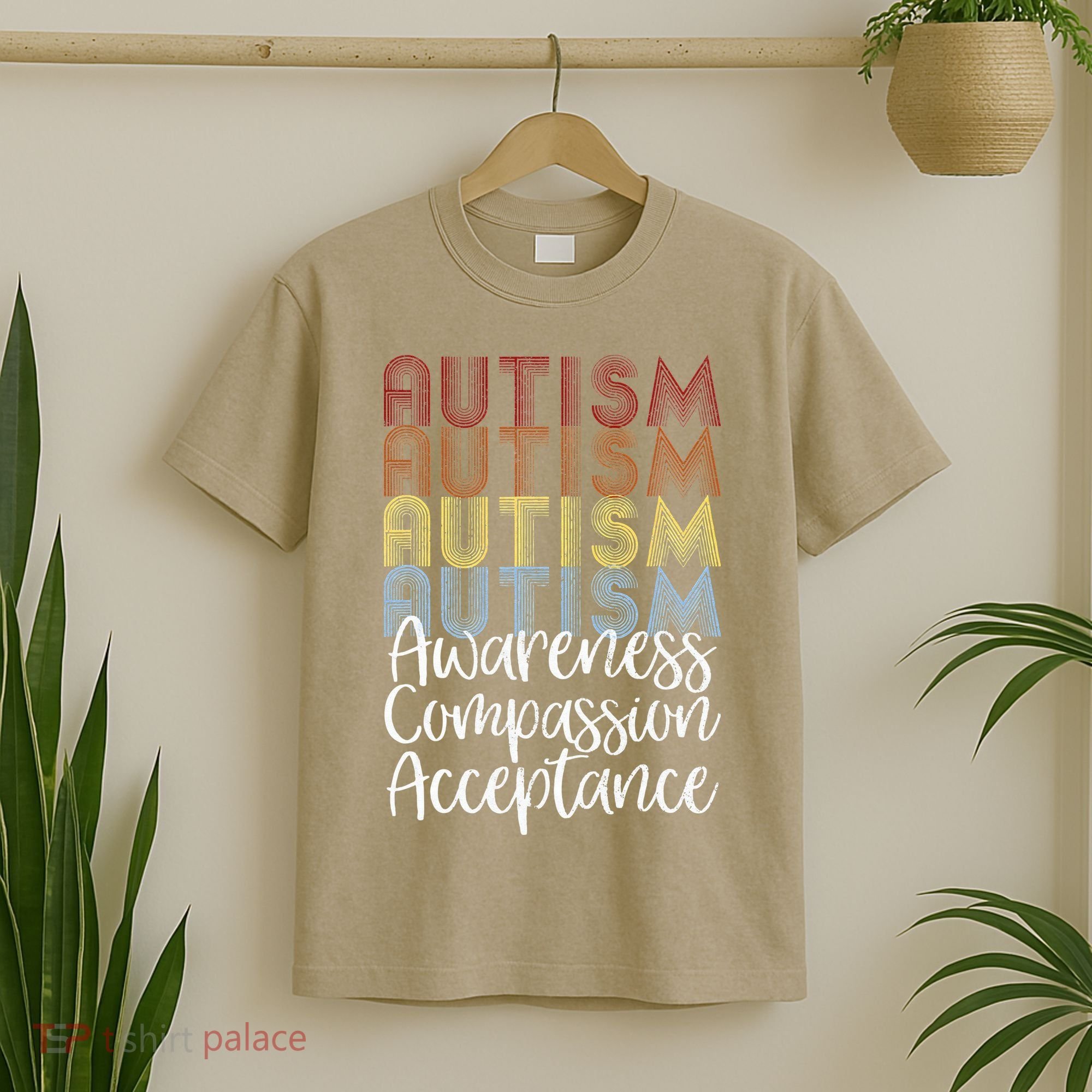 Retro Vintage Autism Awareness With Distressed Text T-Shirt