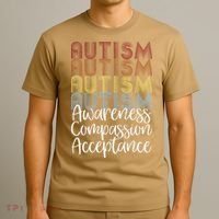 Retro Vintage Autism Awareness With Distressed Text T-Shirt thumb 3