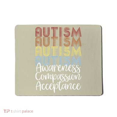 Retro Vintage Autism Awareness With Distressed Text Mousepad