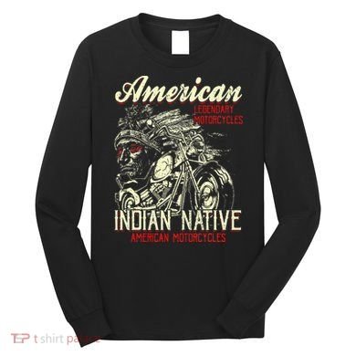 Retro Vintage American For Old Biker Long Sleeve Shirt