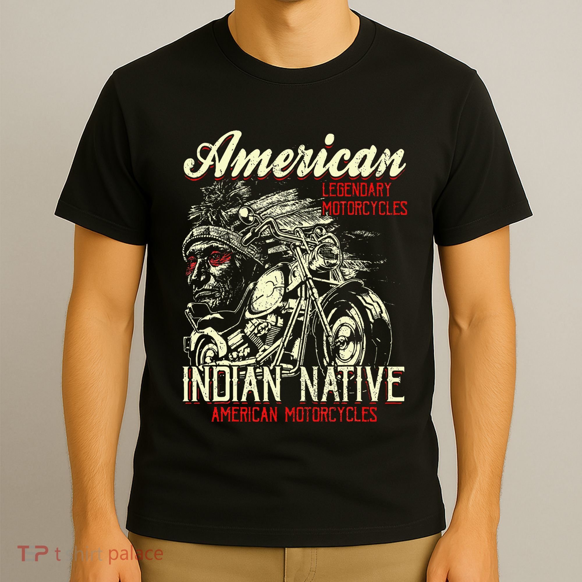 Retro Vintage American For Old Biker T-Shirt