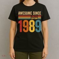 Retro Vintage Awesome Since 1989 Limited Edition T-Shirt thumb 4