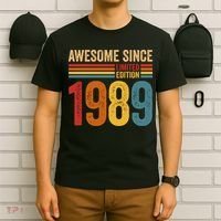 Retro Vintage Awesome Since 1989 Limited Edition T-Shirt thumb 6