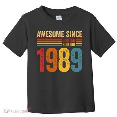 Retro Vintage Awesome Since 1989 Limited Edition Toddler T-Shirt