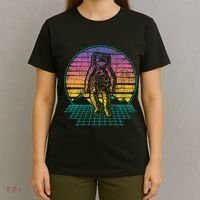 Retro Vintage Astronaut Spaceman Universe Planets Galaxy T-Shirt thumb 4