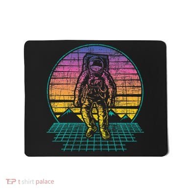 Retro Vintage Astronaut Spaceman Universe Planets Galaxy Mousepad