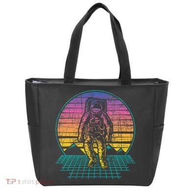 Retro Vintage Astronaut Spaceman Universe Planets Galaxy Tote Bag