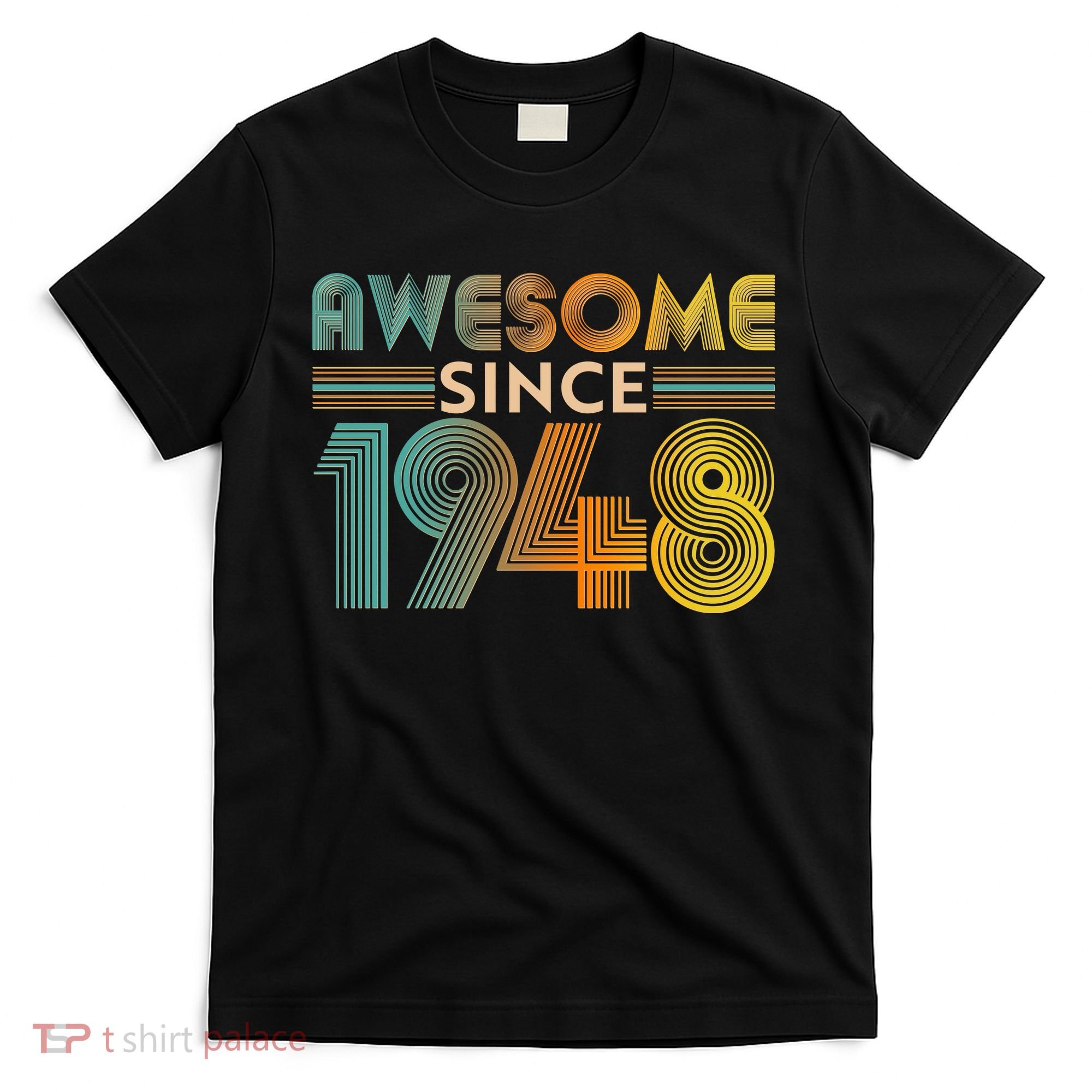 Retro Vintage Awesome Since 1948 Birthday T-Shirt