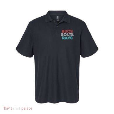 Retro Vintage Bucs Bolts Rays Polo