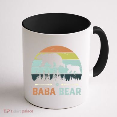 Retro Vintage Baba Bear Coffee Mug back