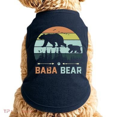 Retro Vintage Baba Bear Doggie Tank