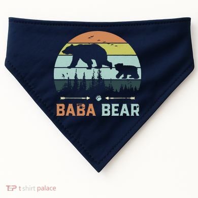 Retro Vintage Baba Bear USA-Made Doggie Bandana
