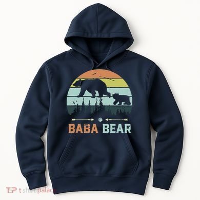 Retro Vintage Baba Bear Hoodie