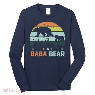 Retro Vintage Baba Bear Long Sleeve Shirt