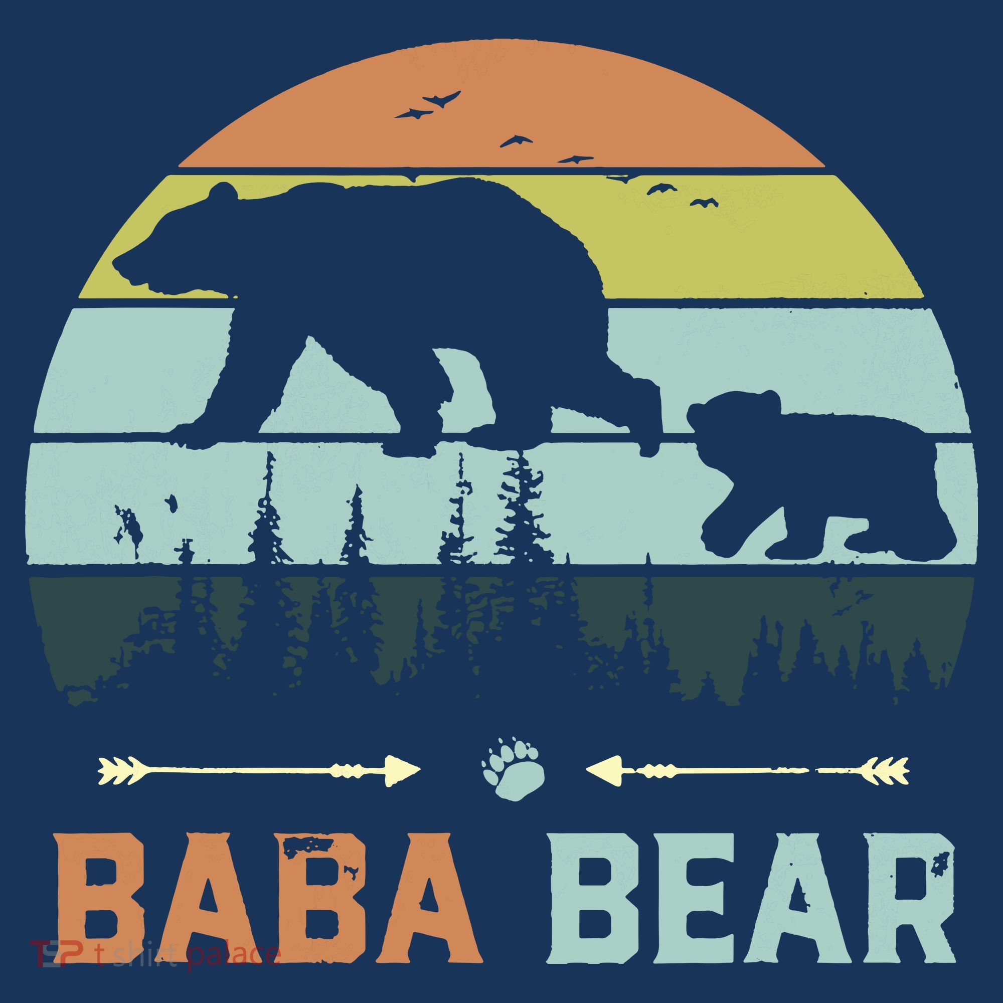Retro Vintage Baba Bear T-Shirt