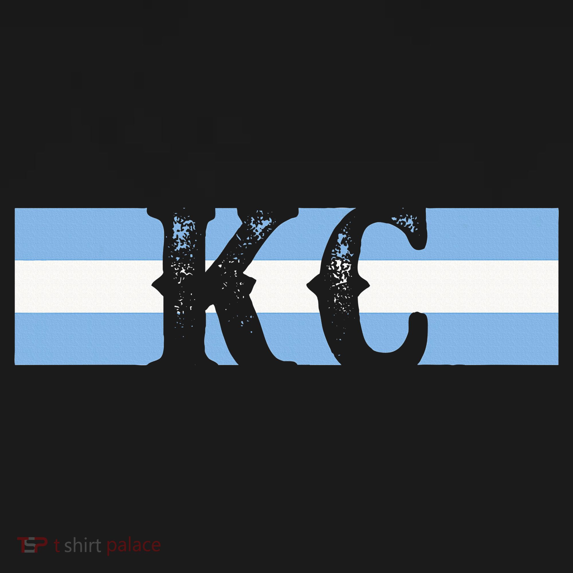 Retro Vintage Blue Stripes Kc Kansas City T-Shirt