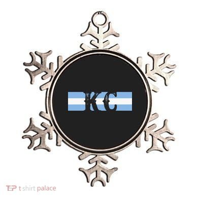 Retro Vintage Blue Stripes Kc Kansas City Ornament