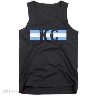 Retro Vintage Blue Stripes Kc Kansas City Tank Top