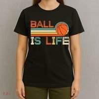 Retro Vintage Ball Is Life Basketball Fans Lover Funny T-Shirt thumb 4