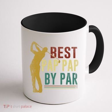 Retro Vintage Best Pap Pap By Par Golf Fathers Day Gift Coffee Mug back