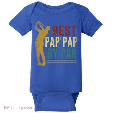 Retro Vintage Best Pap Pap By Par Golf Fathers Day Gift Baby Bodysuit