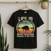 Retro Vintage Bear Hunter Bear Hunting Makes It Better T-Shirt thumb 2