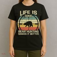 Retro Vintage Bear Hunter Bear Hunting Makes It Better T-Shirt thumb 4