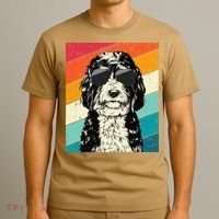 Retro Vintage Bernedoodle With Sunglasses Dog Lovers T-Shirt thumb 3