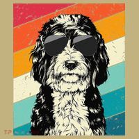 Retro Vintage Bernedoodle With Sunglasses Dog Lovers T-Shirt thumb 7
