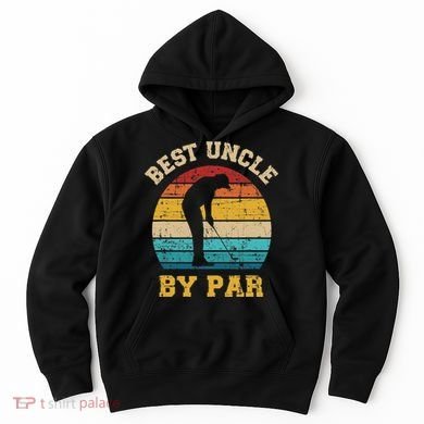 Retro Vintage Best uncle By Par Golf Father's Day Hoodie
