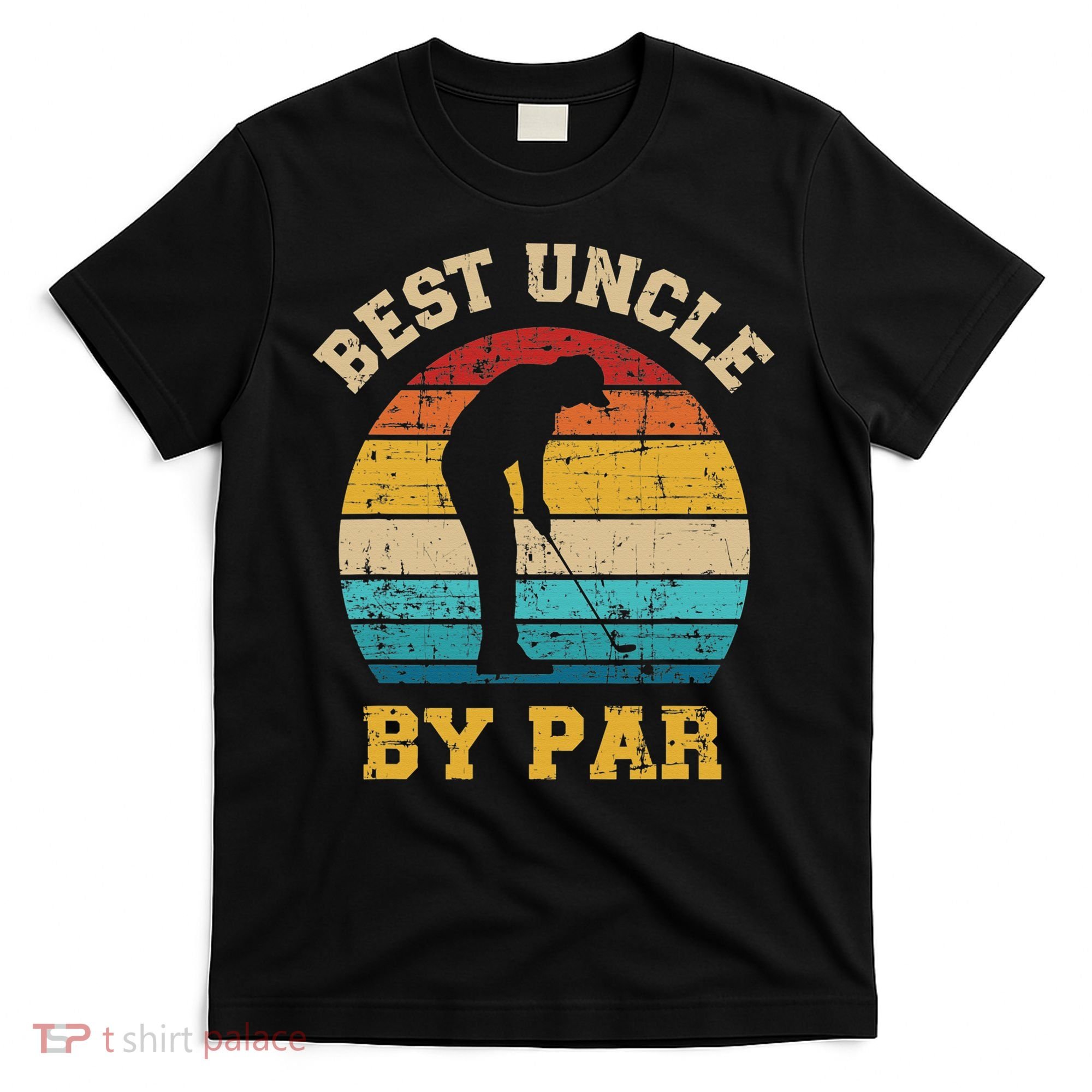 Retro Vintage Best uncle By Par Golf Father's Day T-Shirt
