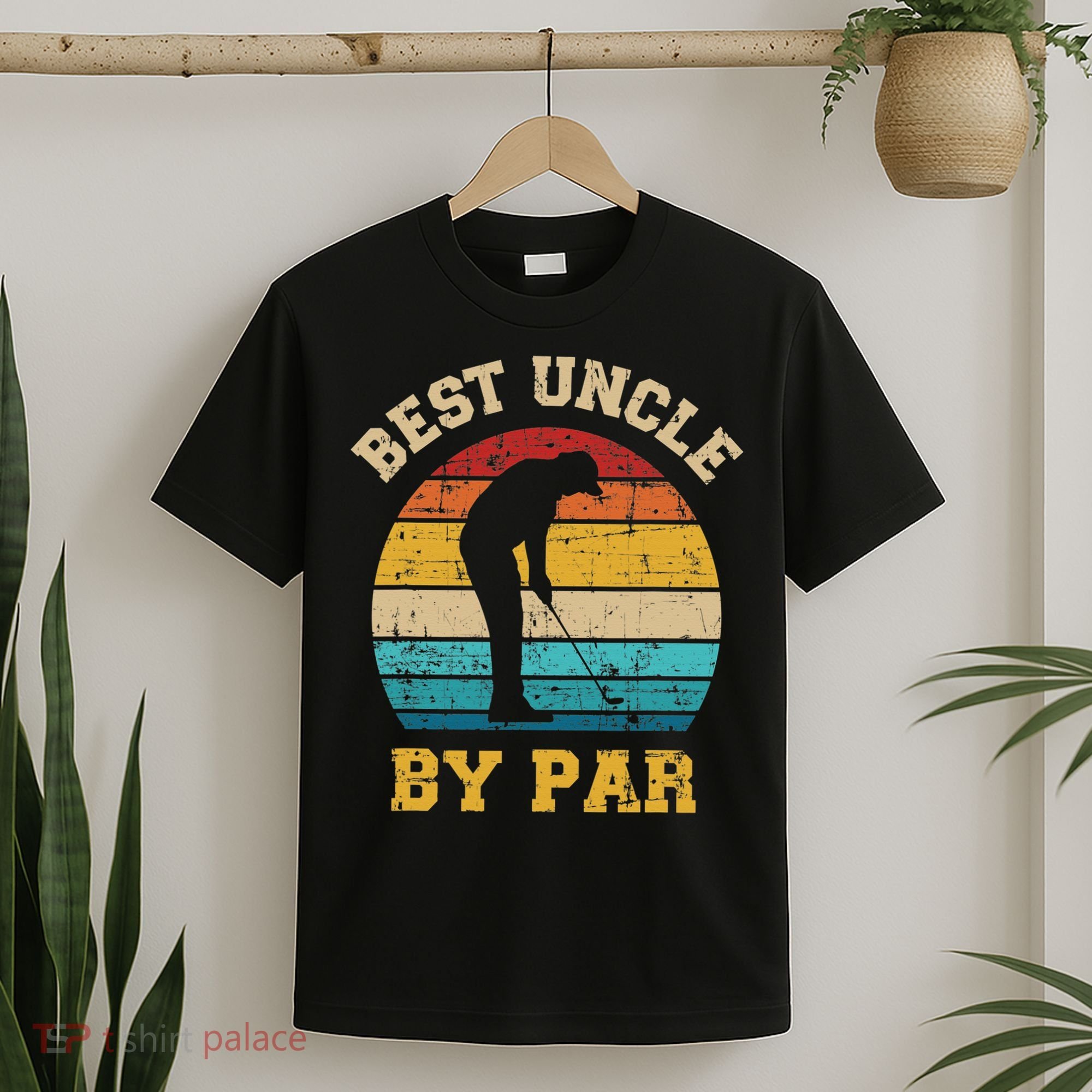 Retro Vintage Best uncle By Par Golf Father's Day T-Shirt