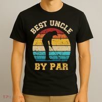 Retro Vintage Best uncle By Par Golf Father's Day T-Shirt thumb 3