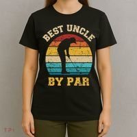 Retro Vintage Best uncle By Par Golf Father's Day T-Shirt thumb 4