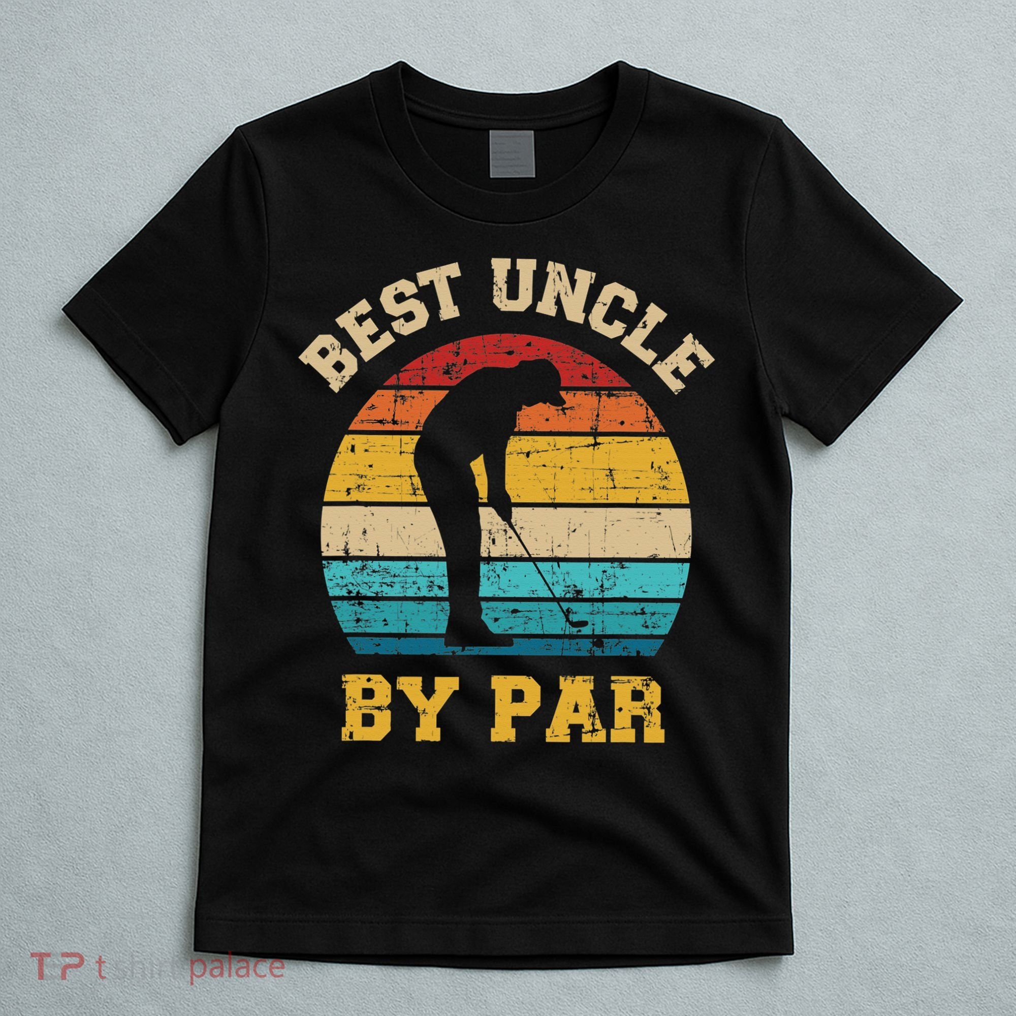 Retro Vintage Best uncle By Par Golf Father's Day T-Shirt