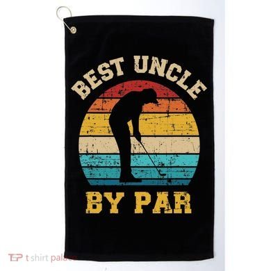 Retro Vintage Best uncle By Par Golf Father's Day Golf Towel