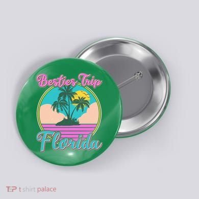 Retro VIntage Besties Trip Florida Button