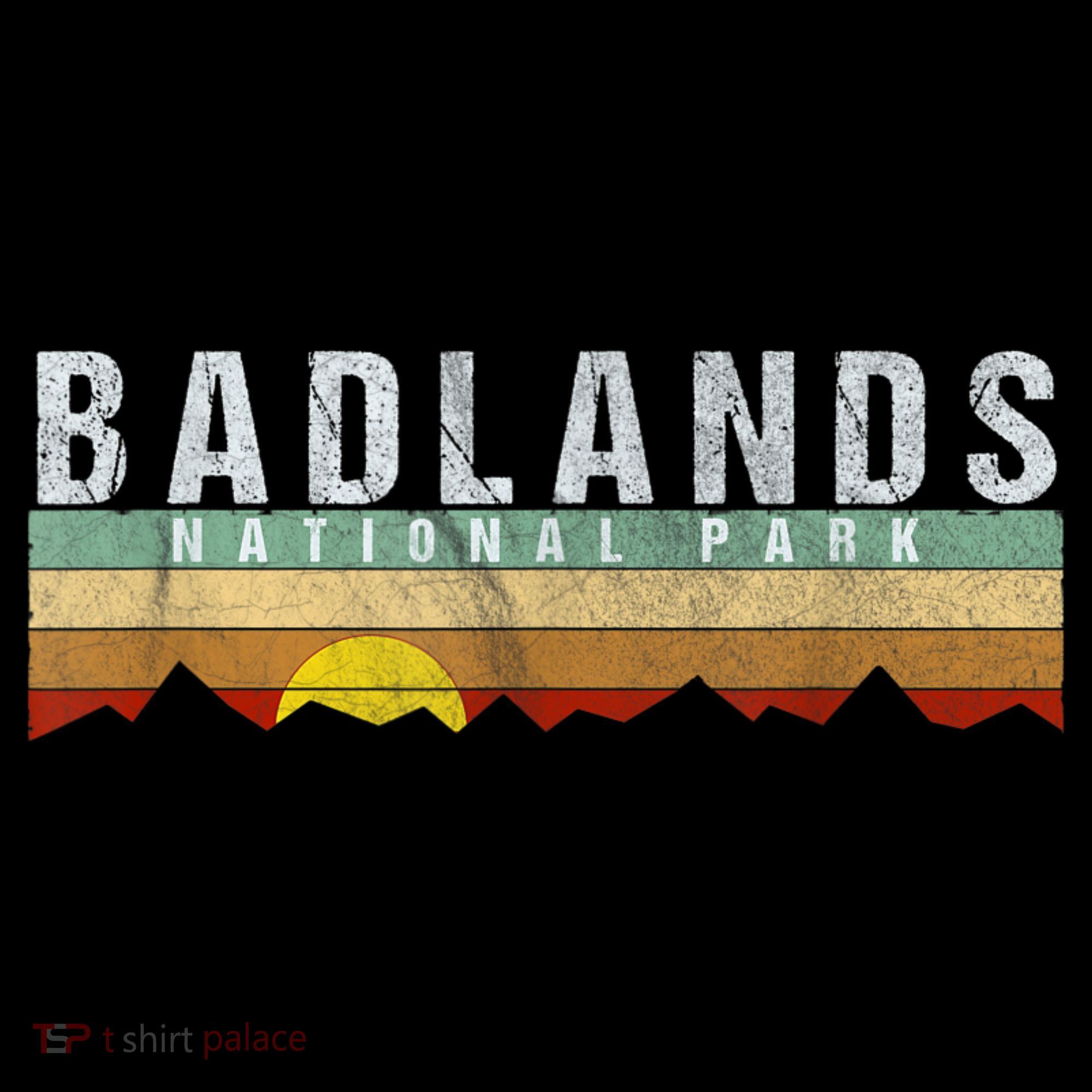 Retro Vintage Badlands National Park T-Shirt