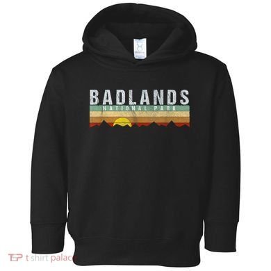 Retro Vintage Badlands National Park Toddler Hoodie