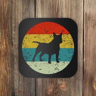 Retro Vintage Bullterrier Coaster
