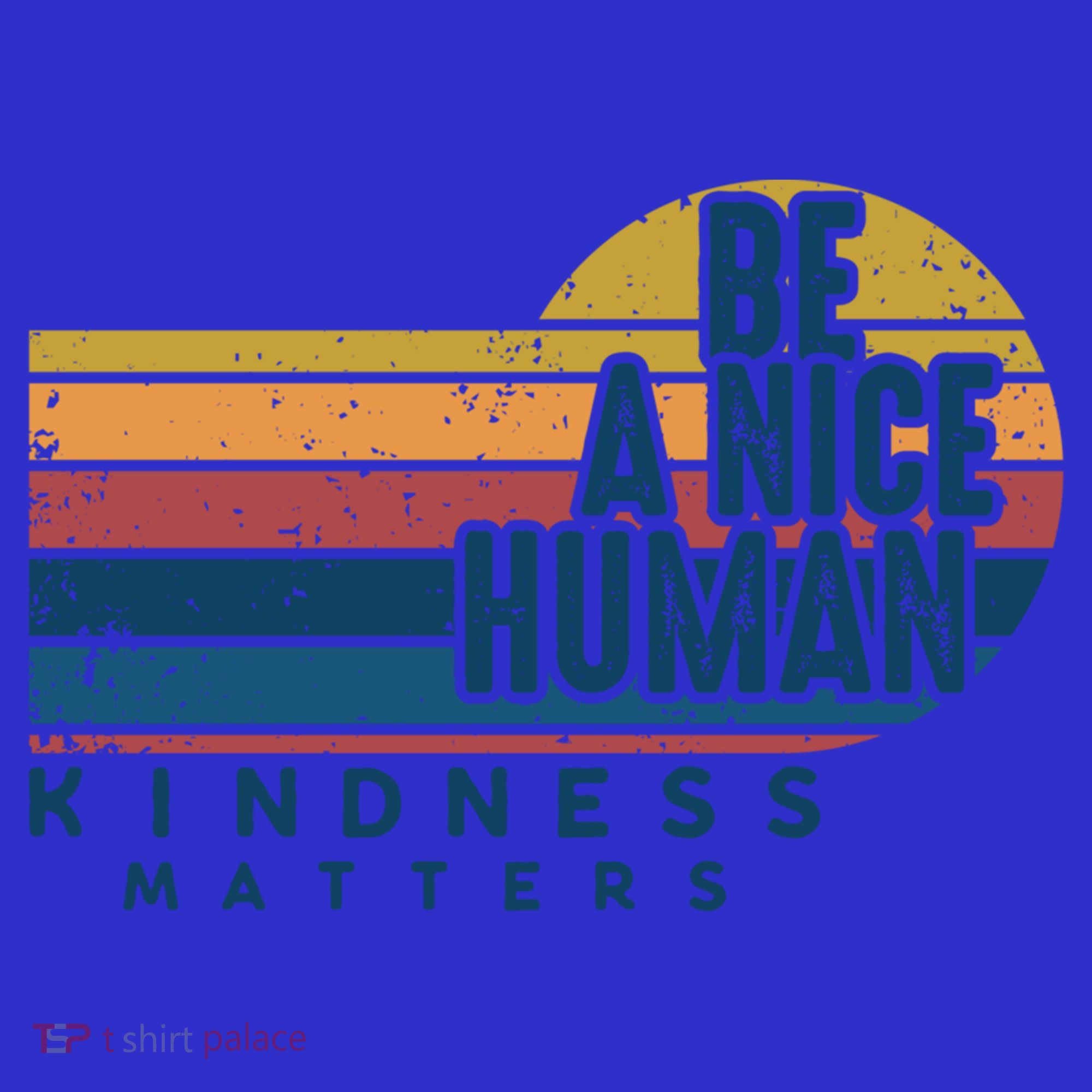 Retro Vintage Be A Nice Human Kindness Matters Giftbe Kind Gift T-Shirt