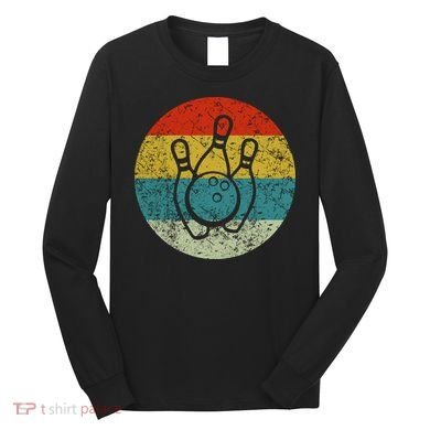 Retro Vintage Bowling Long Sleeve Shirt