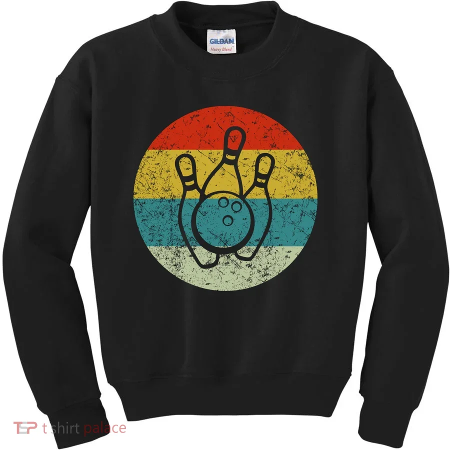 Retro Vintage Bowling Kids Sweatshirt