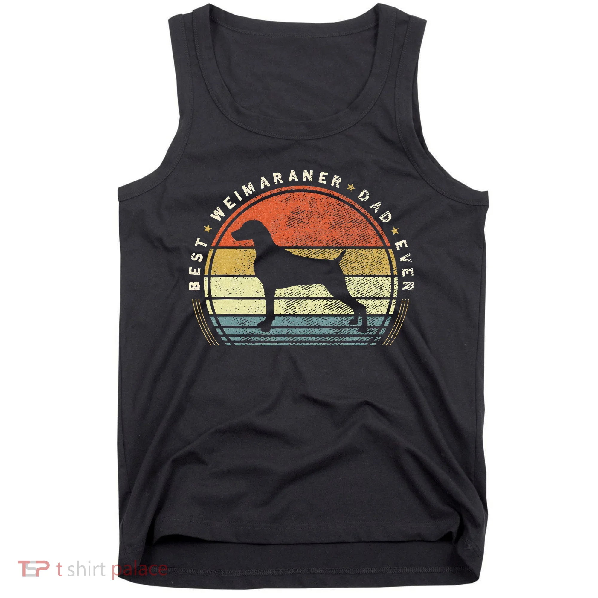 Retro Vintage Best Weimaraner Dad Ever Father Day Tank Top