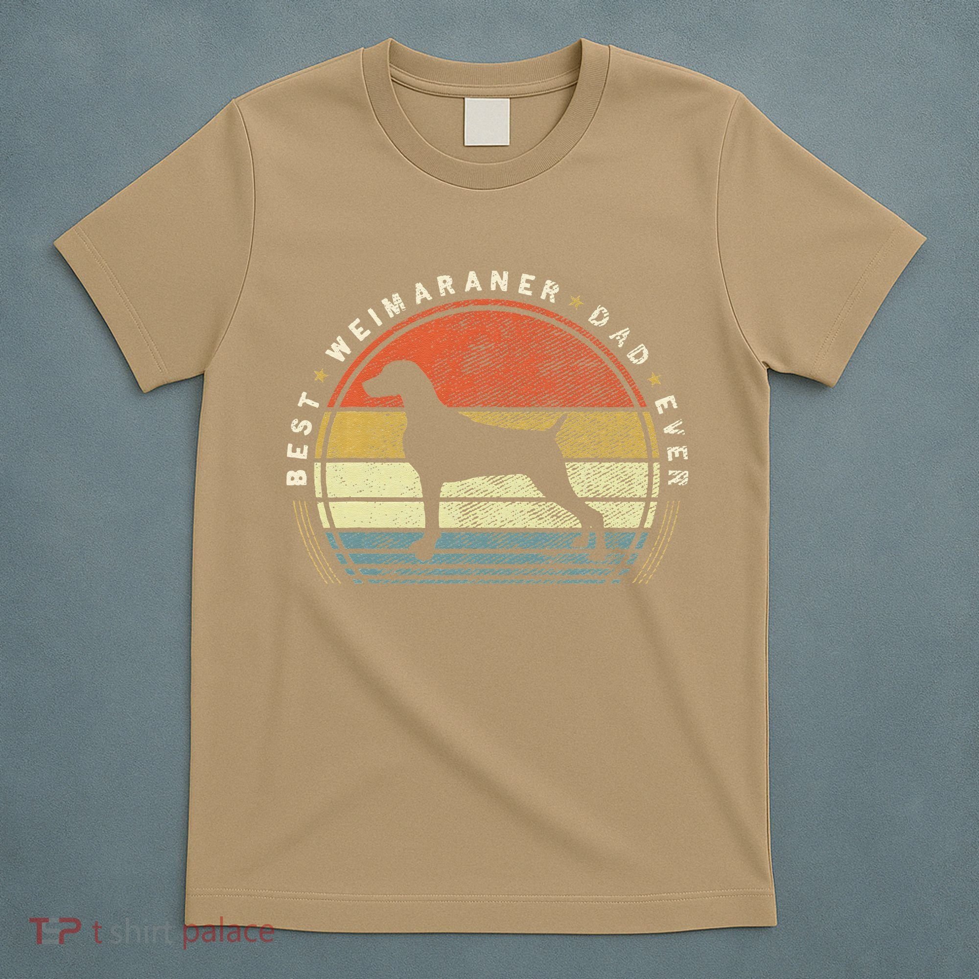 Retro Vintage Best Weimaraner Dad Ever Father Day T-Shirt