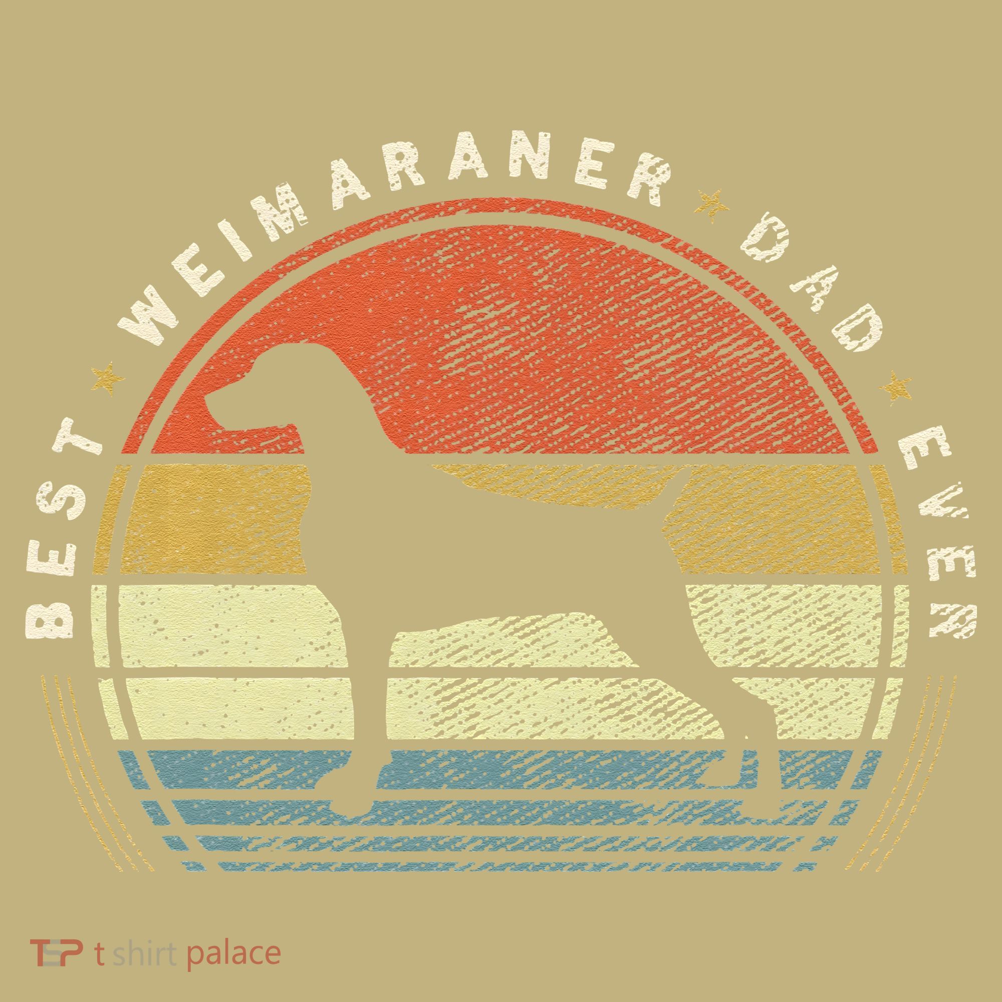 Retro Vintage Best Weimaraner Dad Ever Father Day T-Shirt