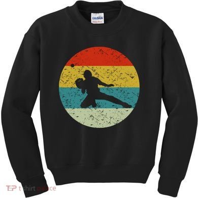 Retro Vintage Baseball Catcher Kids Sweatshirt