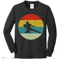 Retro Vintage Baseball Catcher Kids Long Sleeve Shirt thumb 0