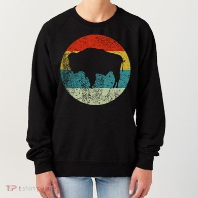 Retro Vintage Bison Women's Sweatshirt